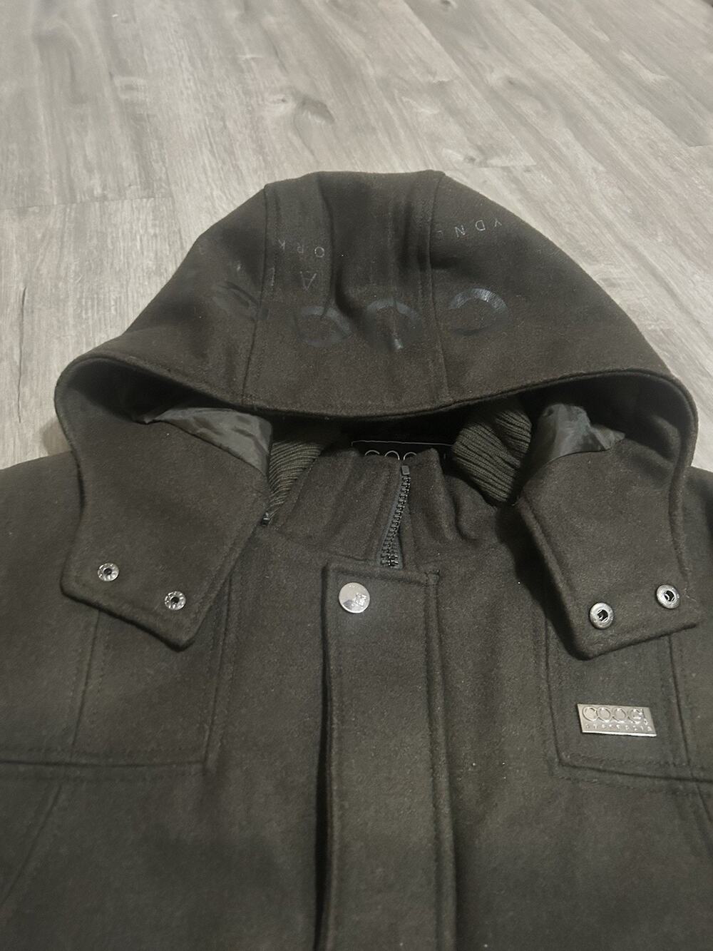 COOGI Austrailia Mens Size XL Hunter Green Heavy Lined Hooded Jacket Coat